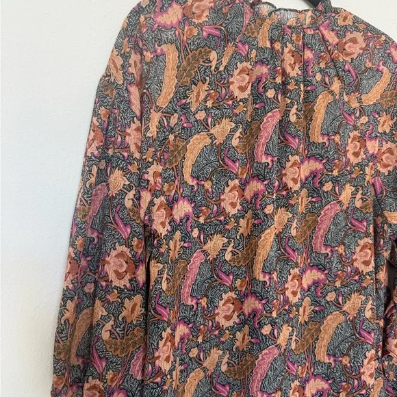 NWT Entro Women's Paisley Floral Blouse - Multicolor - Picture 6 of 9